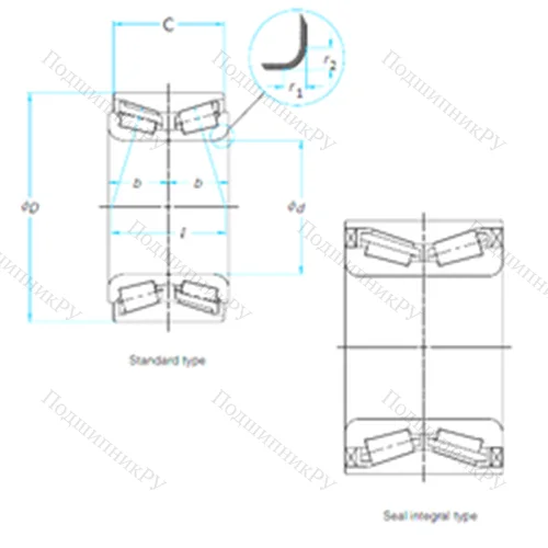 Подшипник роликовый радиально-упорный FW 309