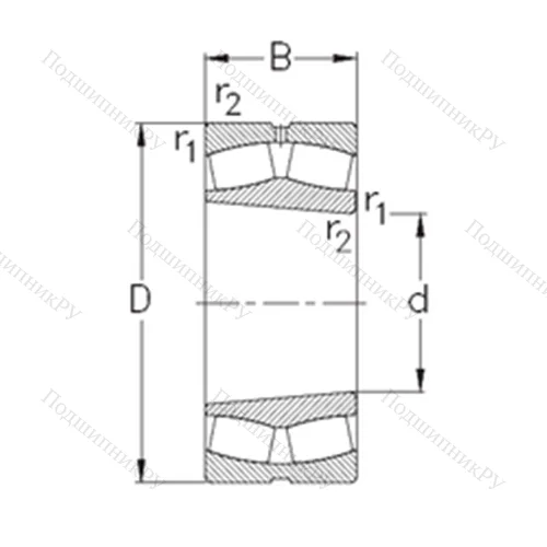 Подшипник роликовый радиальный самоцентрирующийся 22316-E-K-W 33