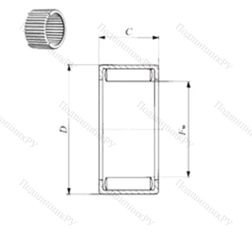 Подшипник игольчатый радиальный YB 88