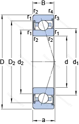 Подшипник S 7008 CE/HCP 4A