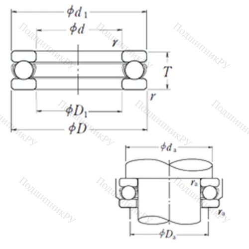 Подшипник шариковый упорный 51234X от производителя  NSK