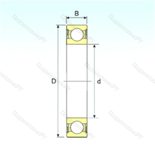 Подшипник шариковый радиальный 628/8-2RS от производителя  ISB