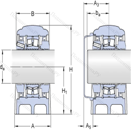 Стационарные роликоподшипниковые узлы (SKF ConCentra, для метрических валов) SYNT 75 FTF