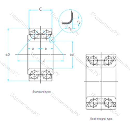 Подшипник шариковый радиально-упорный SA 0070