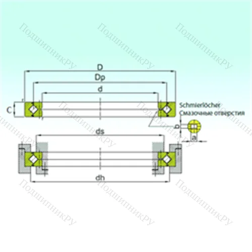 Подшипник роликовый опорно-поворотный RE 16025