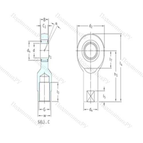 Подшипник скольжения сферический SI 30C