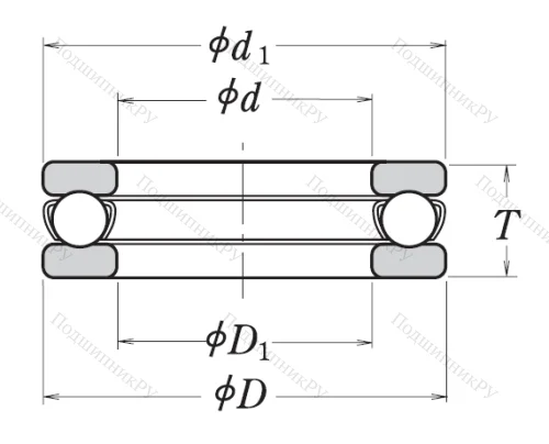 Упорный шариковый подшипник 51126 от производителя  NSK Упорный шариковый подшипник 51126 от производителя  NSK
