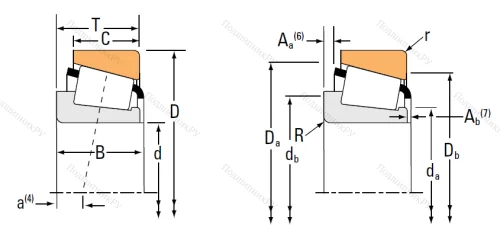 Конический роликовый подшипник 32205-90KA 1 от производителя  TIMKEN