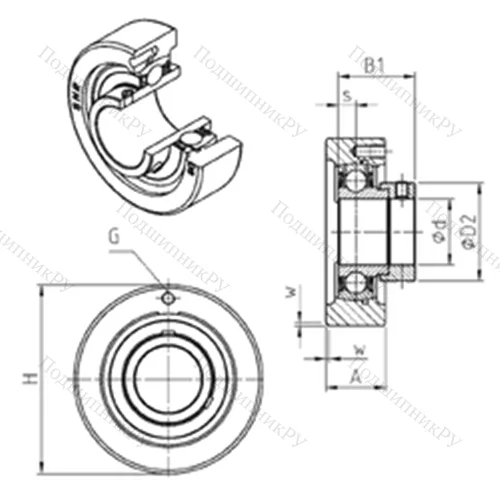 Подшипниковый узел шариковый радиальный ESC 204