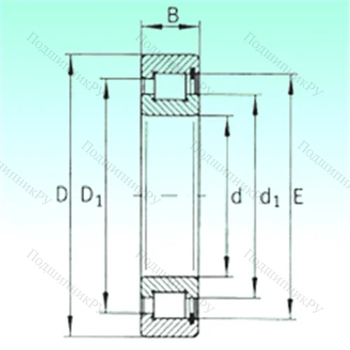 Подшипник роликовый радиальный SL 182206 от производителя  NBS Подшипник роликовый радиальный SL 182206 от производителя  NBS