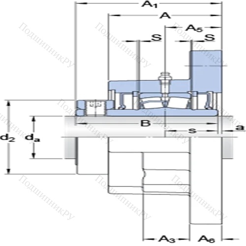 Фланцевые роликоподшипниковые узлы (стопорное кольцо, для дюймовых валов) FYR 1 11/16