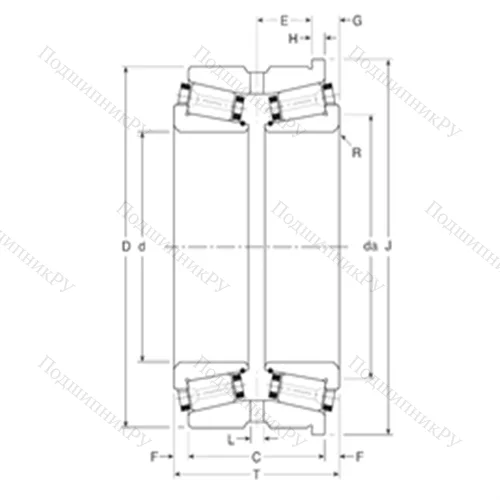 Подшипник роликовый радиально-упорный 160090/160160H