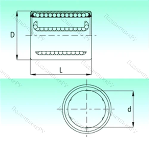 Подшипник шариковый линейный KH 0622-PP от производителя  NBS
