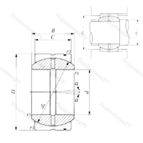 Подшипник скольжения сферический SB 508042 от производителя  IKO