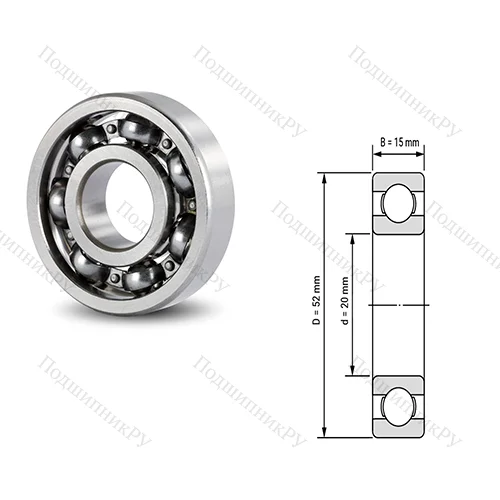Подшипник шариковый радиальный 6207/33-2RS от производителя  FERSA Подшипник шариковый радиальный 6207/33-2RS от производителя  FERSA