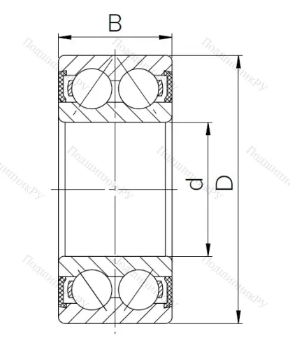 Радиально-упорный шариковый подшипник 3056204 A 2RS (3204 2RS ) в Иванове