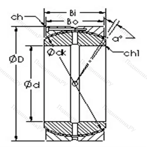 Подшипник скольжения сферический GEH 600HCS от производителя  AST