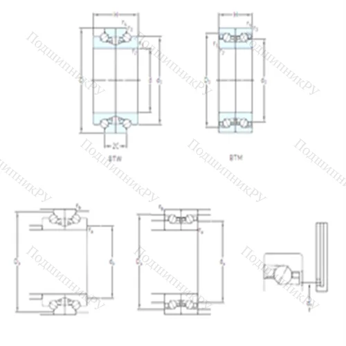 Подшипник шариковый радиально-упорный спаренный BTM 80 BTN 9/P 4CDB от производителя  SKF