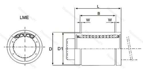 Подшипник LME 20 UU. KB 2045 UU в Иванове
