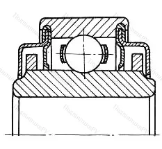 Модификация подшипника 76-770068КС15 размер 8x22x8/12,7 от производителя  ГПЗ-3
