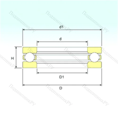 Подшипник шариковый упорный 51134 M