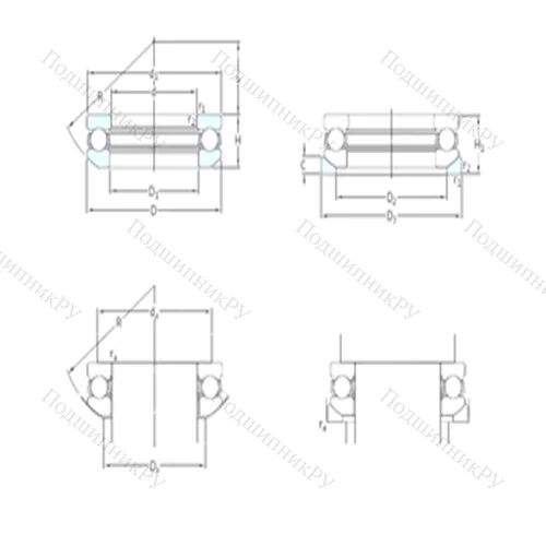 Подшипник шариковый упорный 53316+U 316 от производителя  SKF Подшипник шариковый упорный 53316+U 316 от производителя  SKF