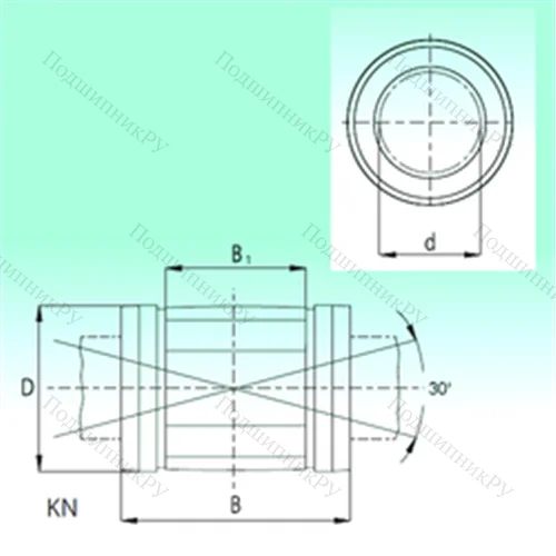 Подшипник шариковый линейный KN 1232 от производителя  NBS