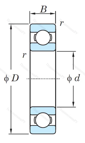 Однорядный шариковый подшипник 6309 C 3 от производителя  KOYO Однорядный шариковый подшипник 6309 C 3 от производителя  KOYO