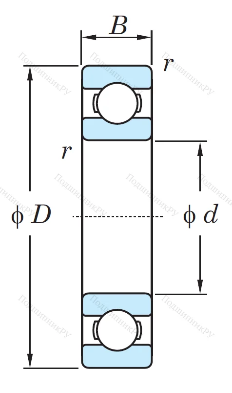 Однорядный шариковый подшипник 6013 C 3