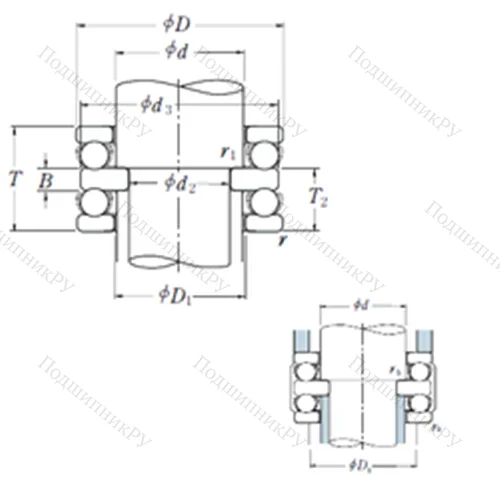 Подшипник шариковый упорный 52311 от производителя  NSK Подшипник шариковый упорный 52311 от производителя  NSK