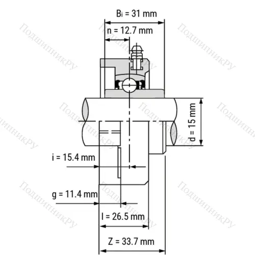 Подшипниковый узел SS-UCFLPL 202-W - Вал: 15 мм от производителя  LPZ
