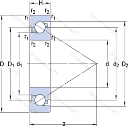 Прецизионные одинарные упорно-радиальные шарикоподшипники для винтовых передач BSD 55120 C от производителя  SKF