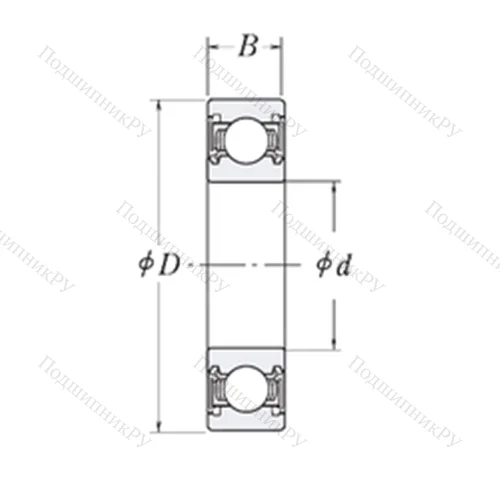 Подшипник шариковый радиальный KLNJ 7/8-2RS