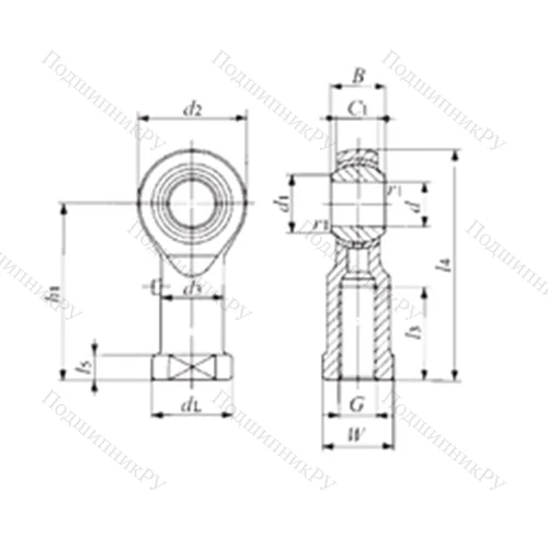 Подшипник скольжения сферический PHS 22 от производителя  IKO