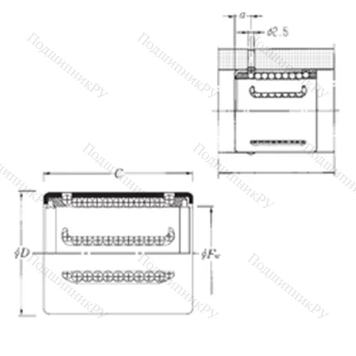 Подшипник шариковый линейный KH 2540LL от производителя  NTN