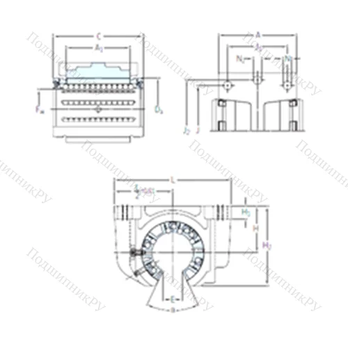 Подшипник шариковый линейный LUCT 80-2LS от производителя  SKF