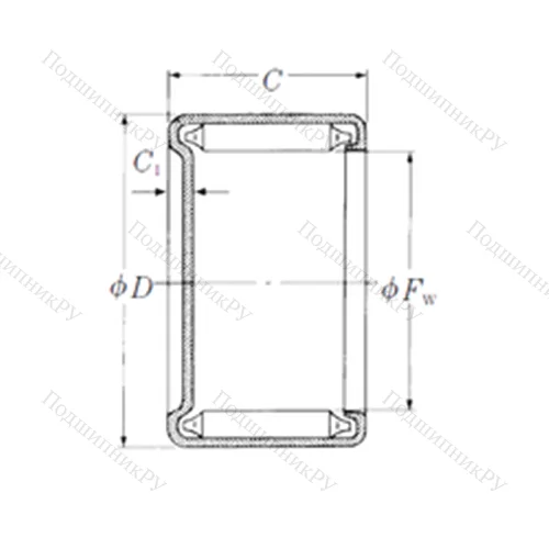 Подшипник игольчатый радиальный MF-812