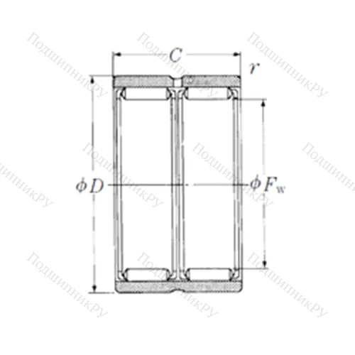 Подшипник игольчатый радиальный RNAFW 203224