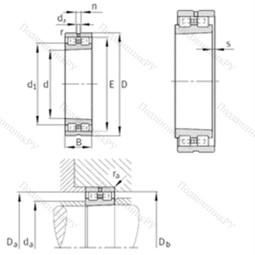 Подшипник роликовый радиальный NN 3056-AS-K-M-SP от производителя  INA Подшипник роликовый радиальный NN 3056-AS-K-M-SP от производителя  INA