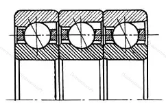 Подшипник 3x7322GMB/TT размер 110x240x150