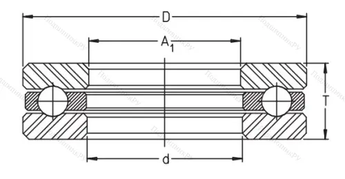 Упорный шариковый подшипник 51215 от производителя  FAG Упорный шариковый подшипник 51215 от производителя  FAG