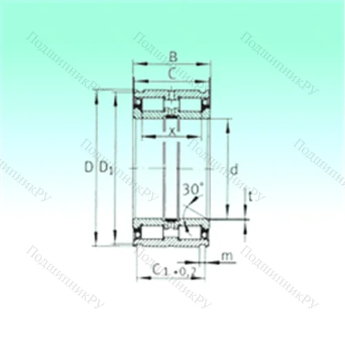 Подшипник роликовый радиальный SL 04260-PP от производителя  NBS Подшипник роликовый радиальный SL 04260-PP от производителя  NBS