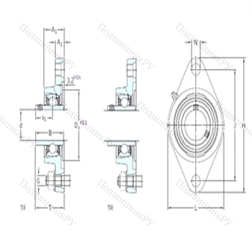 Подшипниковый узел шариковый радиальный FYTJ 20 TF