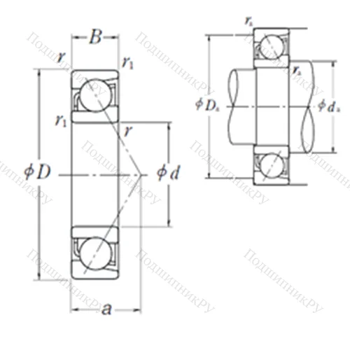 Подшипник шариковый радиально-упорный 7326 A от производителя  NSK Подшипник шариковый радиально-упорный 7326 A от производителя  NSK