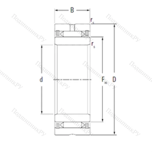 Подшипник игольчатый радиальный NA 3090