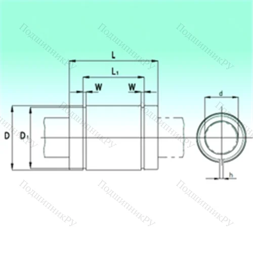 Подшипник шариковый линейный KBS 1232 от производителя  NBS