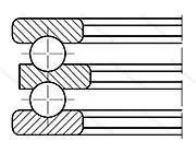 Подшипник  38311 (52311) размер 45x105x64
