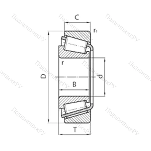 Подшипник роликовый радиально-упорный BT 1B 329027/Q от производителя  SKF