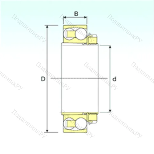 Подшипник шариковый радиальный самоцентрирующийся 1312 KTN 9+H 312 от производителя  ISB
