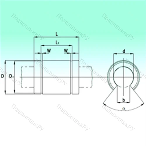 Подшипник шариковый линейный KBO 1029-PP от производителя  NBS